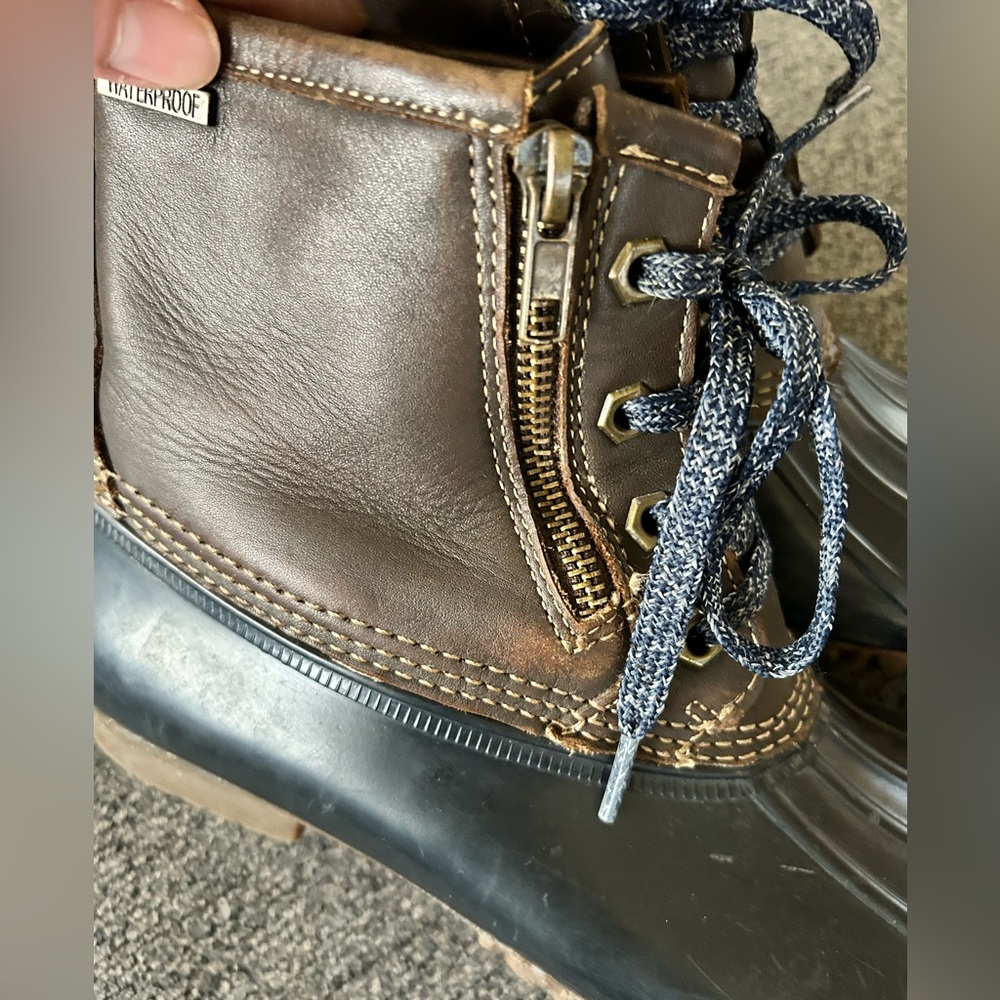 G.H. Bass & Co Lace‎ Up Rain Duck Boots with zippers Size 8 - Picture 11 of 11